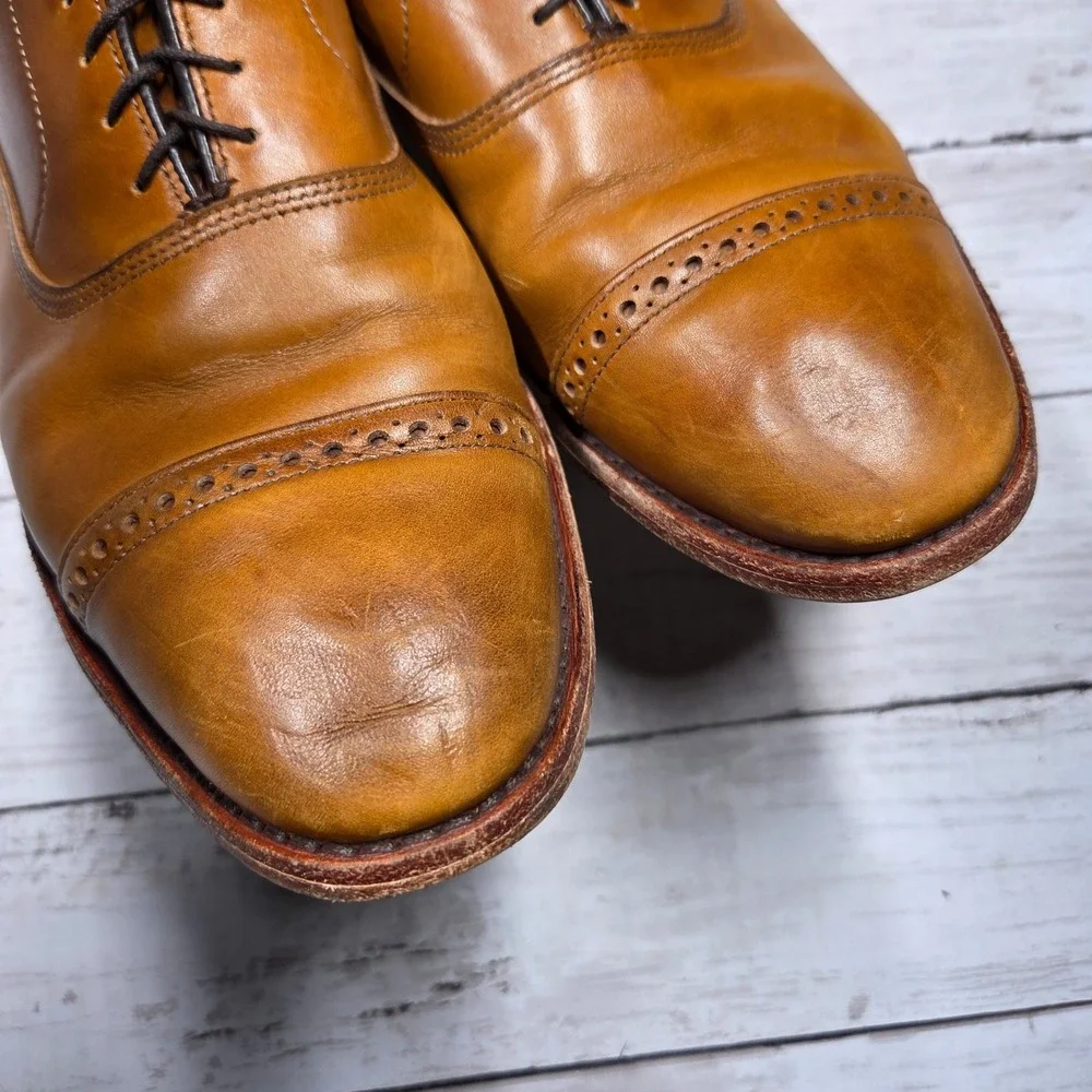 Allen Edmonds Fifth Avenue Oxford Cap Toe Men 10 D Walnut Leather Dress Shoes
